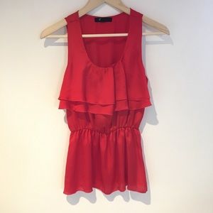 Forever21 Red/Orange Flattering Blouse